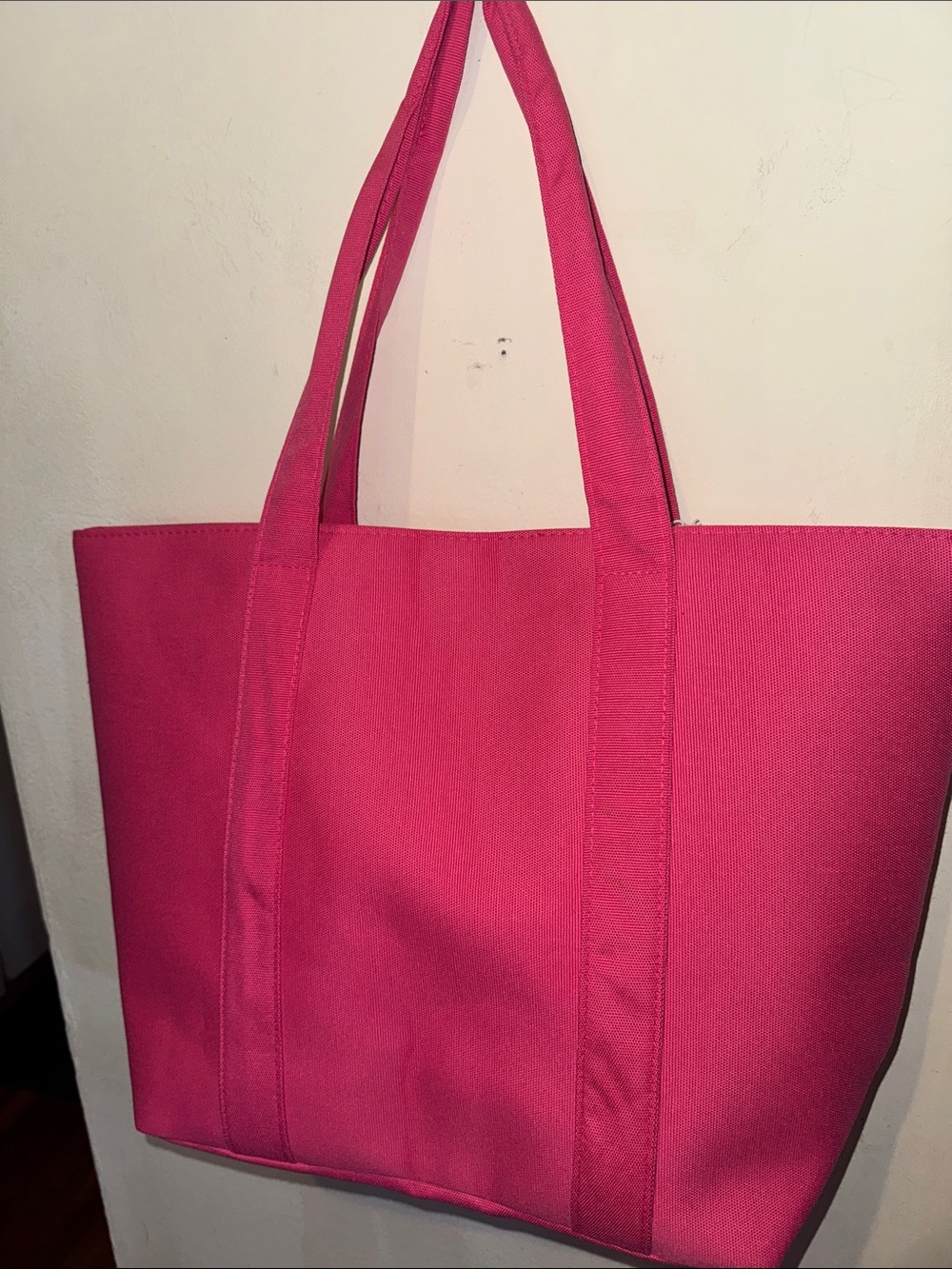 Bright Pink Rhinestone 'BEACH' Canvas Tote - Picture 7 of 10